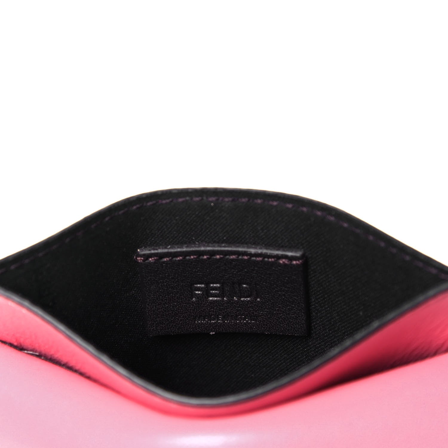 Fendi Nappa Matisse FF Diagonal Embossed Fold Over Card Holder Wallet Pink 6 of 7
