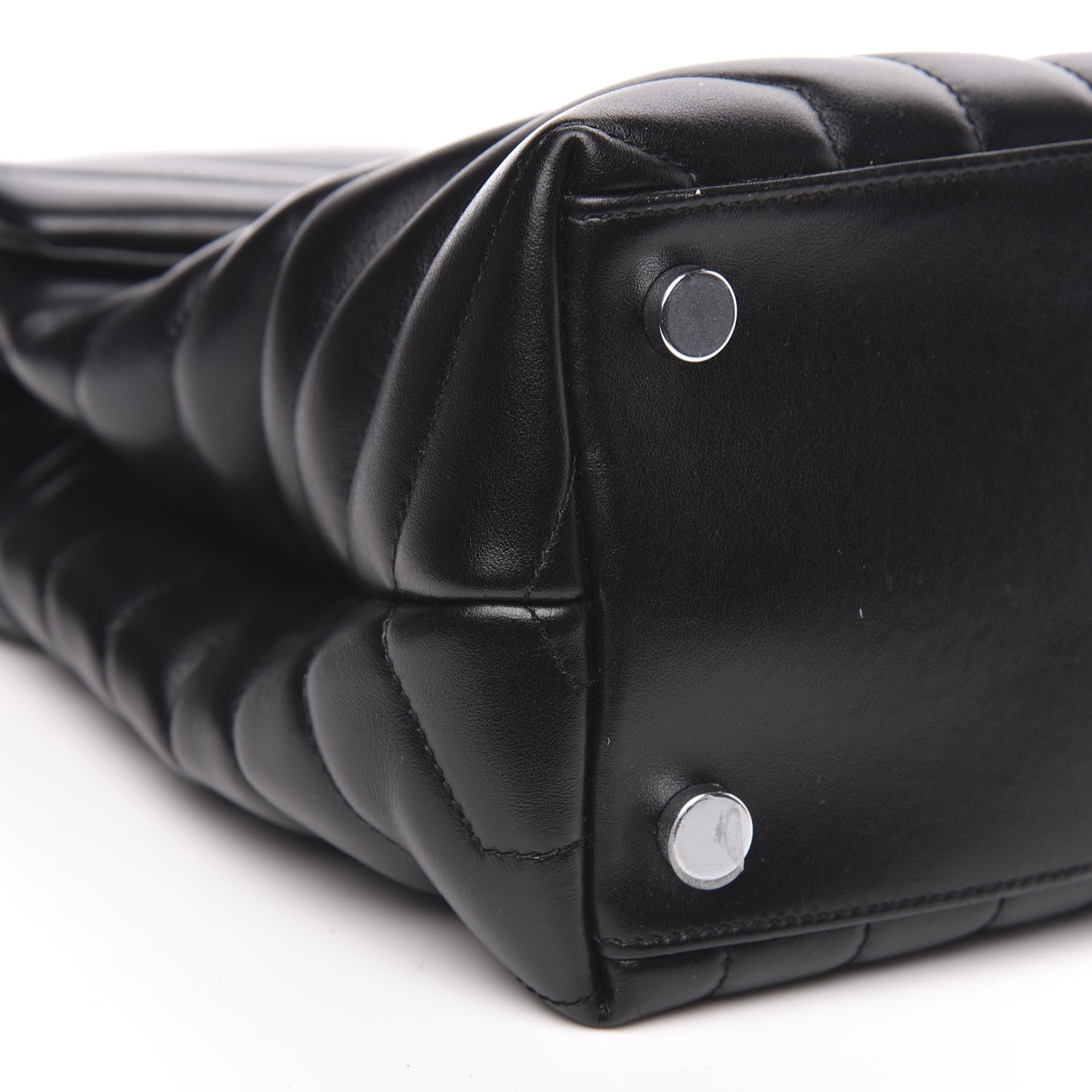 Saint Laurent Calfskin Y Quilted Monogram Large Loulou Chain Satchel Black 8 of 11