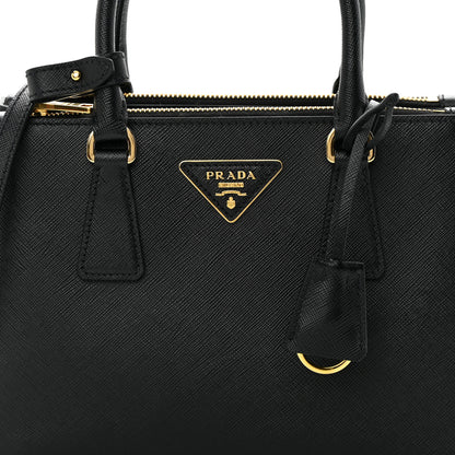 Prada Saffiano Small Galleria Double Zip Tote Black 10 of 16