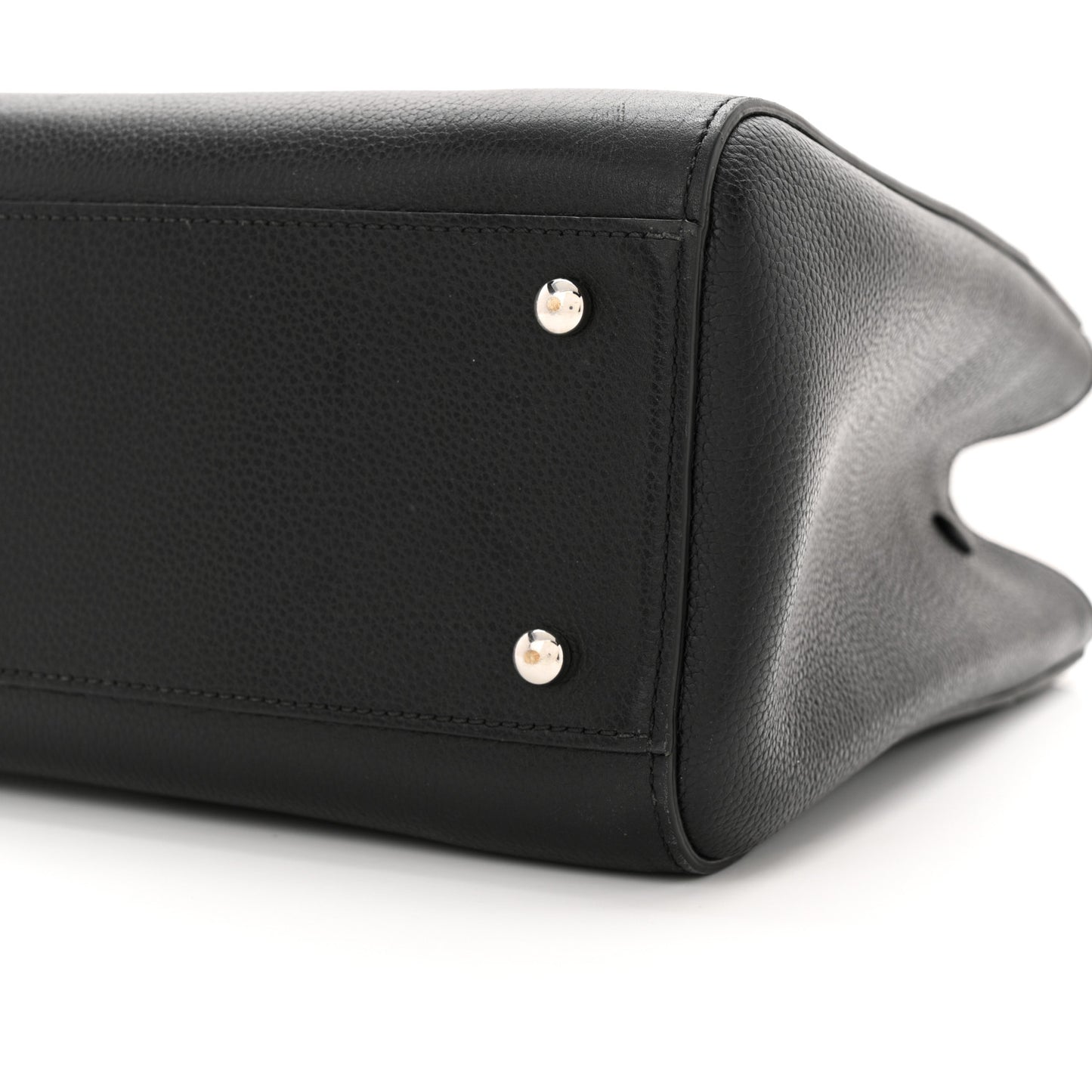 Grained Calfskin Small Neo Executive Shopper Tote Black