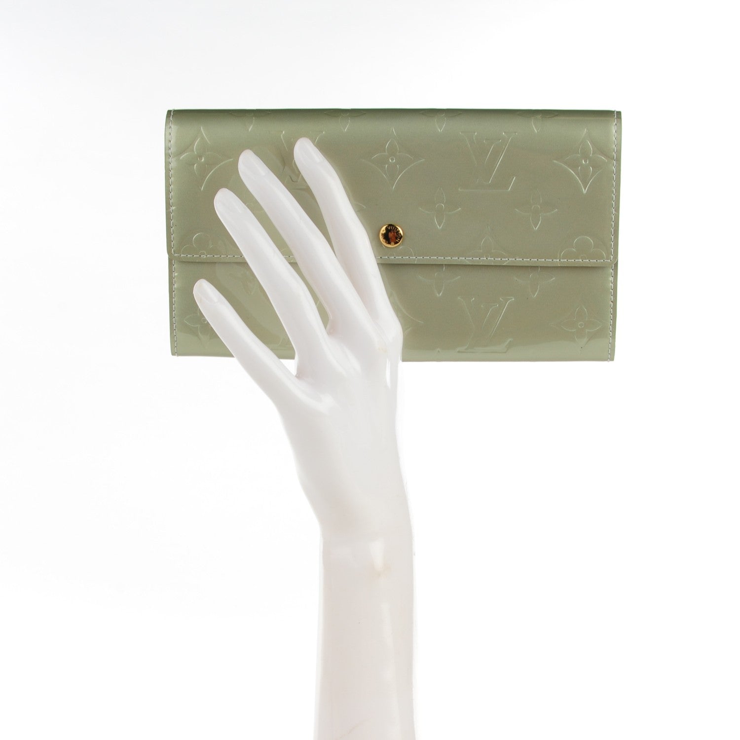 Louis Vuitton Vernis Pochette Porte-Monnaie Credit Wallet Silver 3 of 8