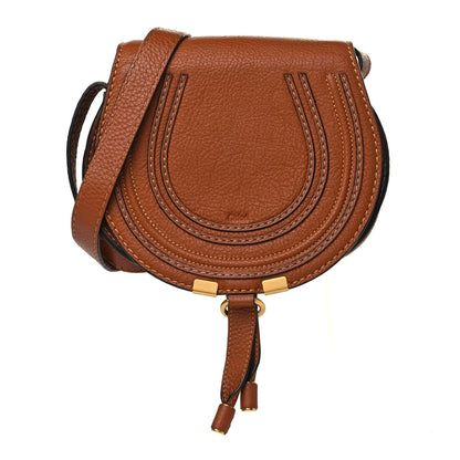 Chloe Calfskin Mini Marcie Round Crossbody Bag Tan 1 of 10