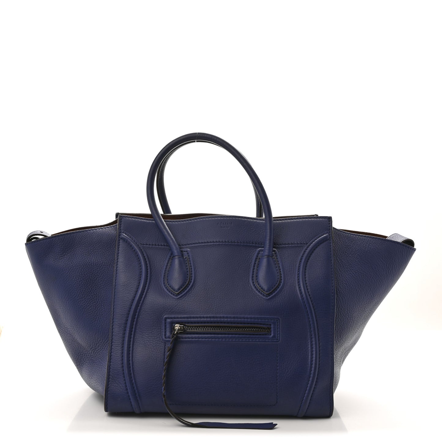 Grained Calfskin Medium Phantom Luggage Indigo