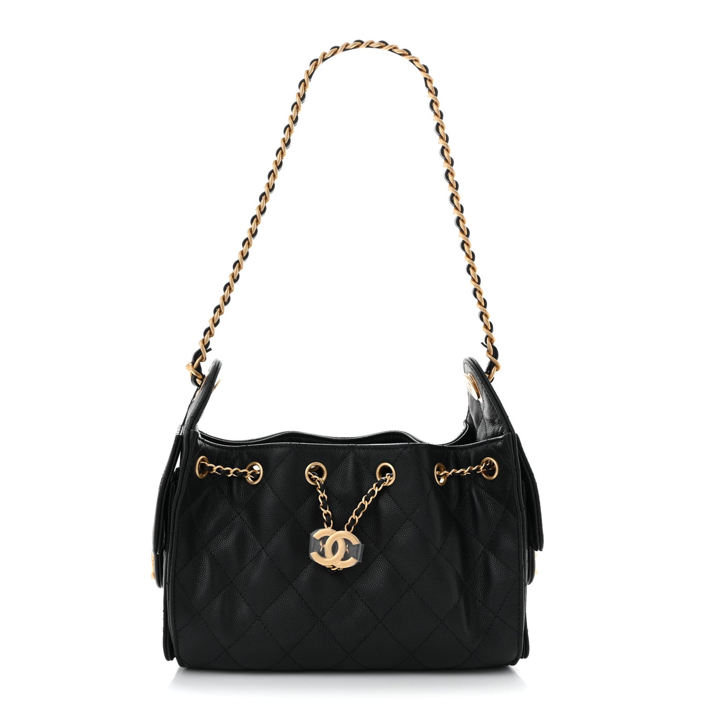 Caviar Quilted Mini Chanel 25 Handbag Black