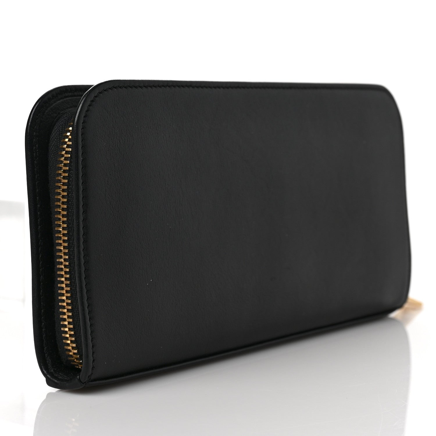 Saint Laurent Calfskin Classic Zip Around Continental Wallet Black 3 of 8