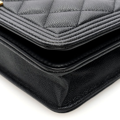 Chanel Caviar Quilted Boy Wallet On Chain WOC Black 10 of 10