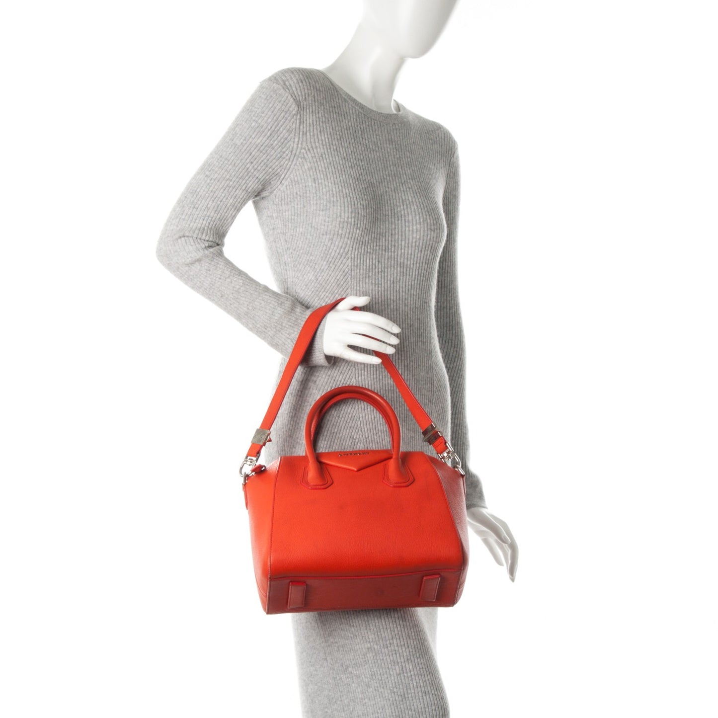 Sugar Goatskin Mini Antigona Burnt Orange