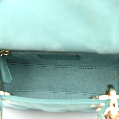 Christian Dior Lambskin Cannage Mini Lady Dior Storm Blue 5 of 10