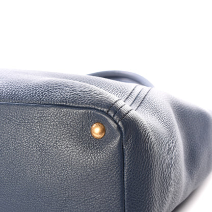 Prada Vitello Daino Side Pocket Hobo Bluette 8 of 10