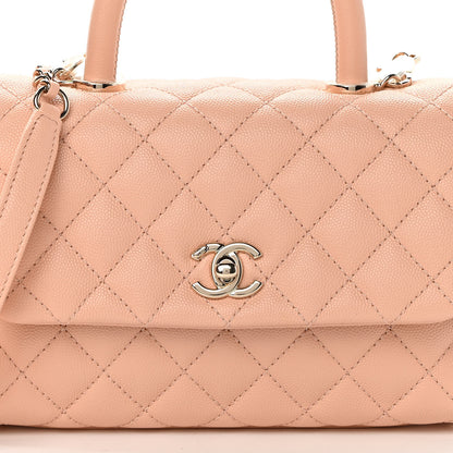Chanel Caviar Quilted Mini Coco Handle Flap Light Pink 7 of 10