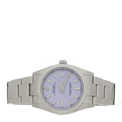 Rolex Stainless Steel 34mm Oyster Perpetual Watch Lavender 124200 2 of 5