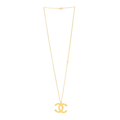 Chanel Metal CC Paris Button Necklace Gold 2 of 3