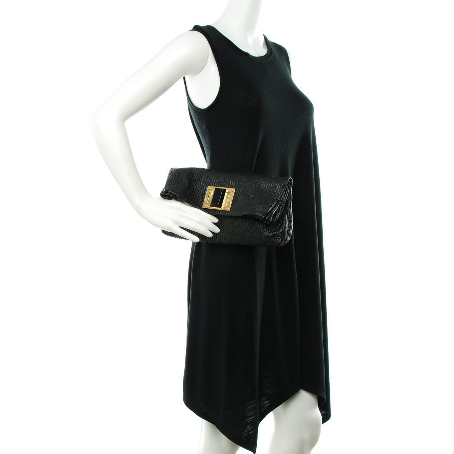 Calfskin Quilted Monogram Altair Clutch Black