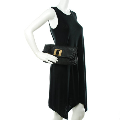 Louis Vuitton Calfskin Quilted Monogram Altair Clutch Black 4 of 7