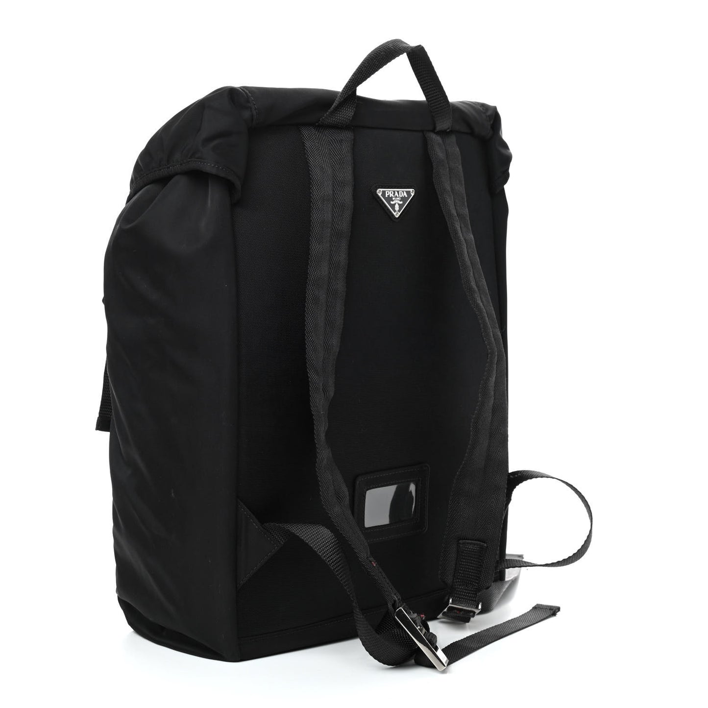 Tessuto Nylon Montagna Double Buckle Backpack Black