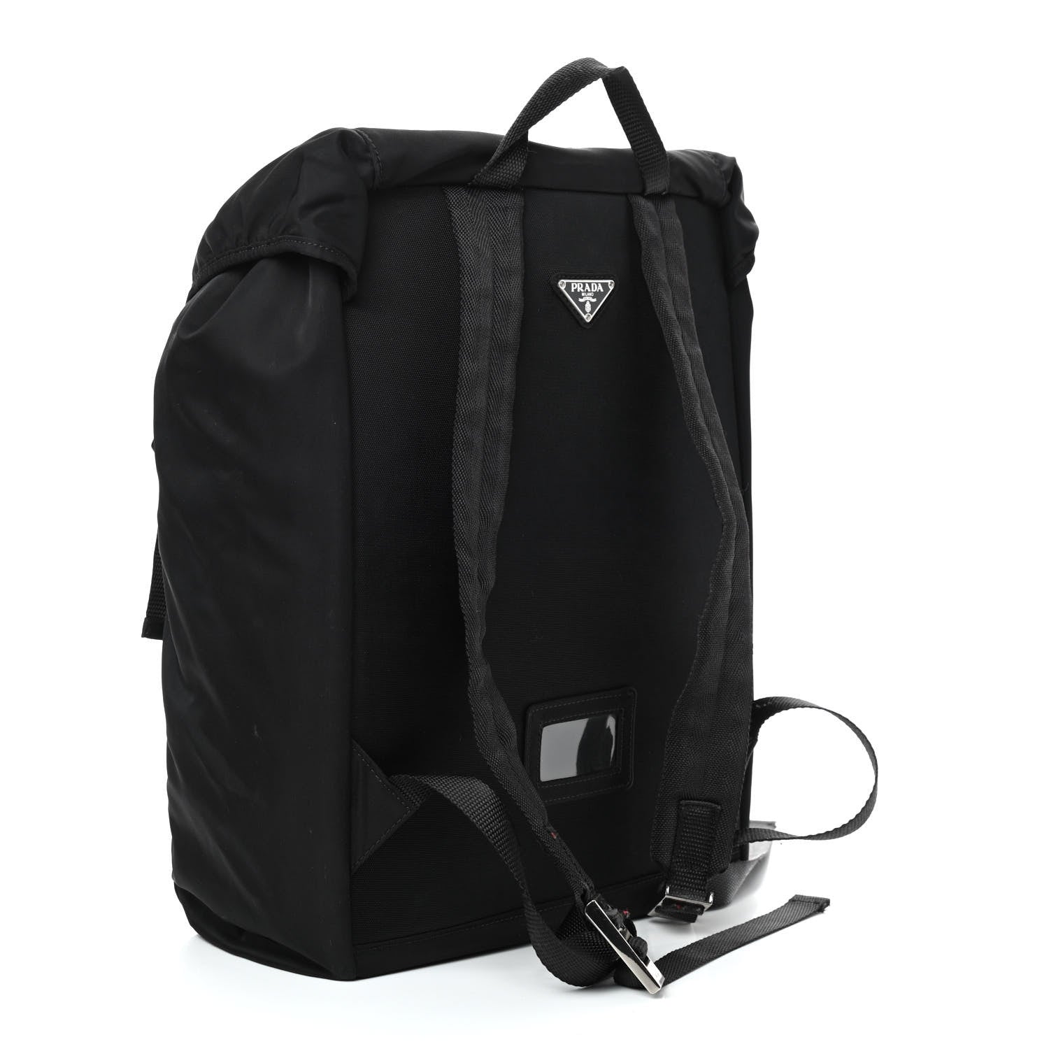 Prada Tessuto Nylon Montagna Double Buckle Backpack Black 3 of 8