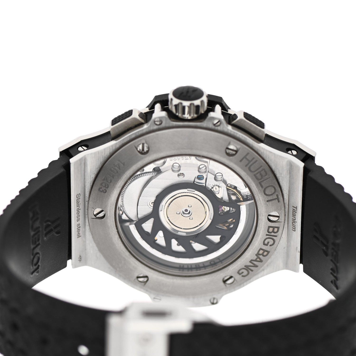 Hublot Stainless Steel Rubber Diamond Pave Bezel 41mm Big Bang Automatic Watch Black 341.SX.130.RX.114 4 of 5