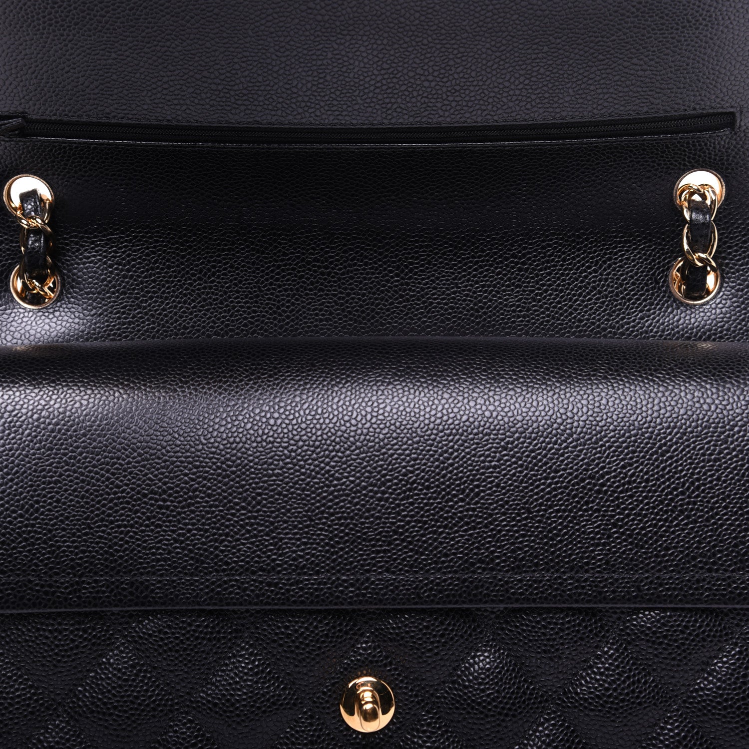 Chanel Caviar Quilted Jumbo Double Flap Black 14 of 17