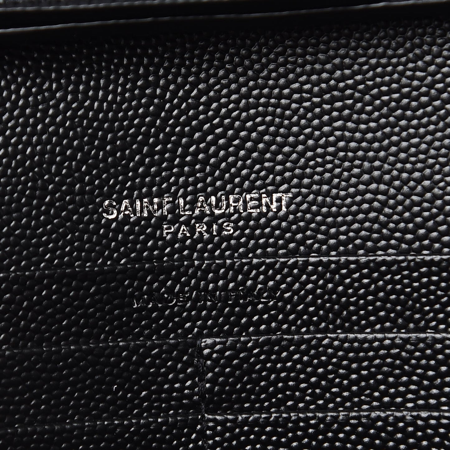 Grain De Poudre Matelasse Chevron Monogram Chain Wallet Black
