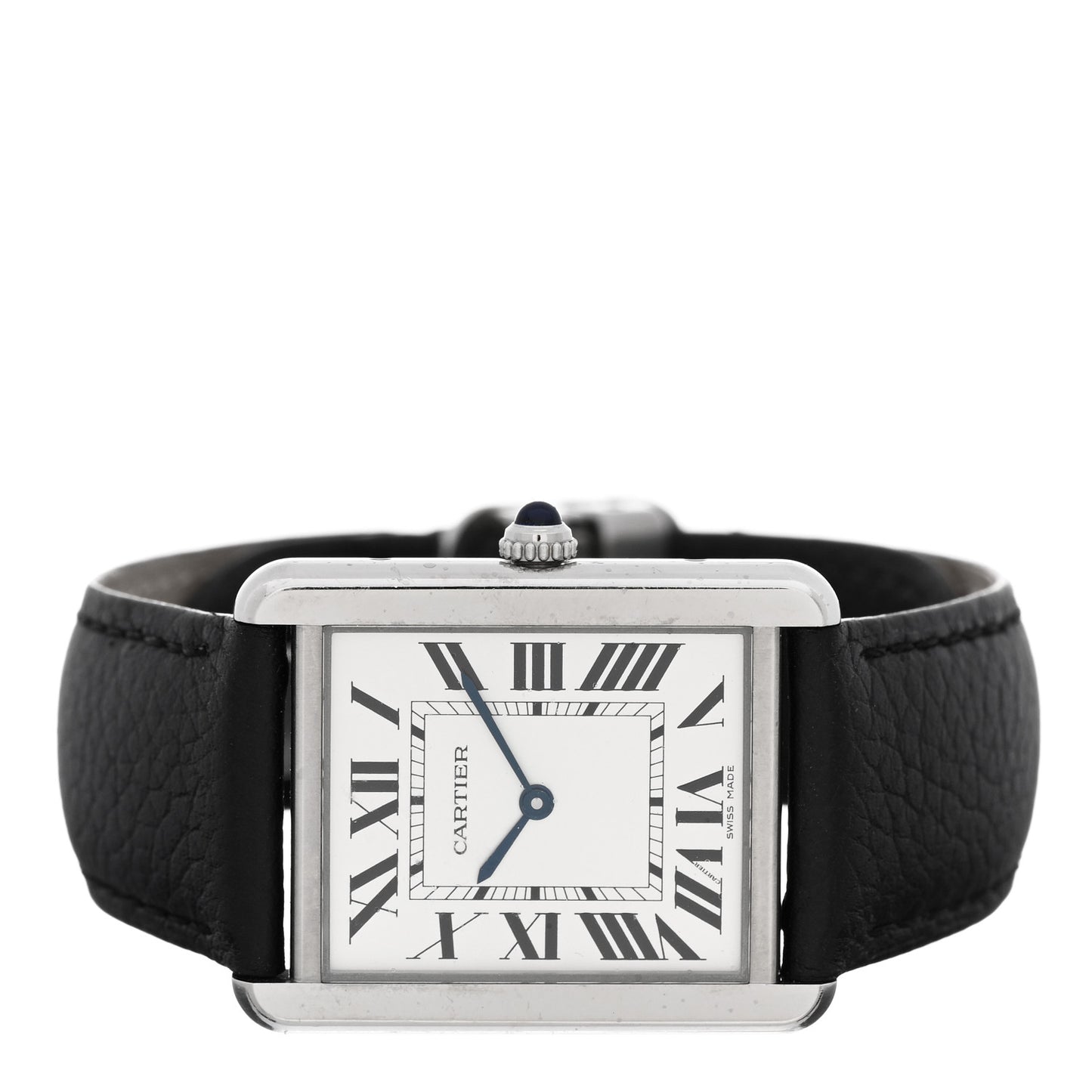 Stainless Steel Calfskin 27mm Tank Solo Quartz Watch