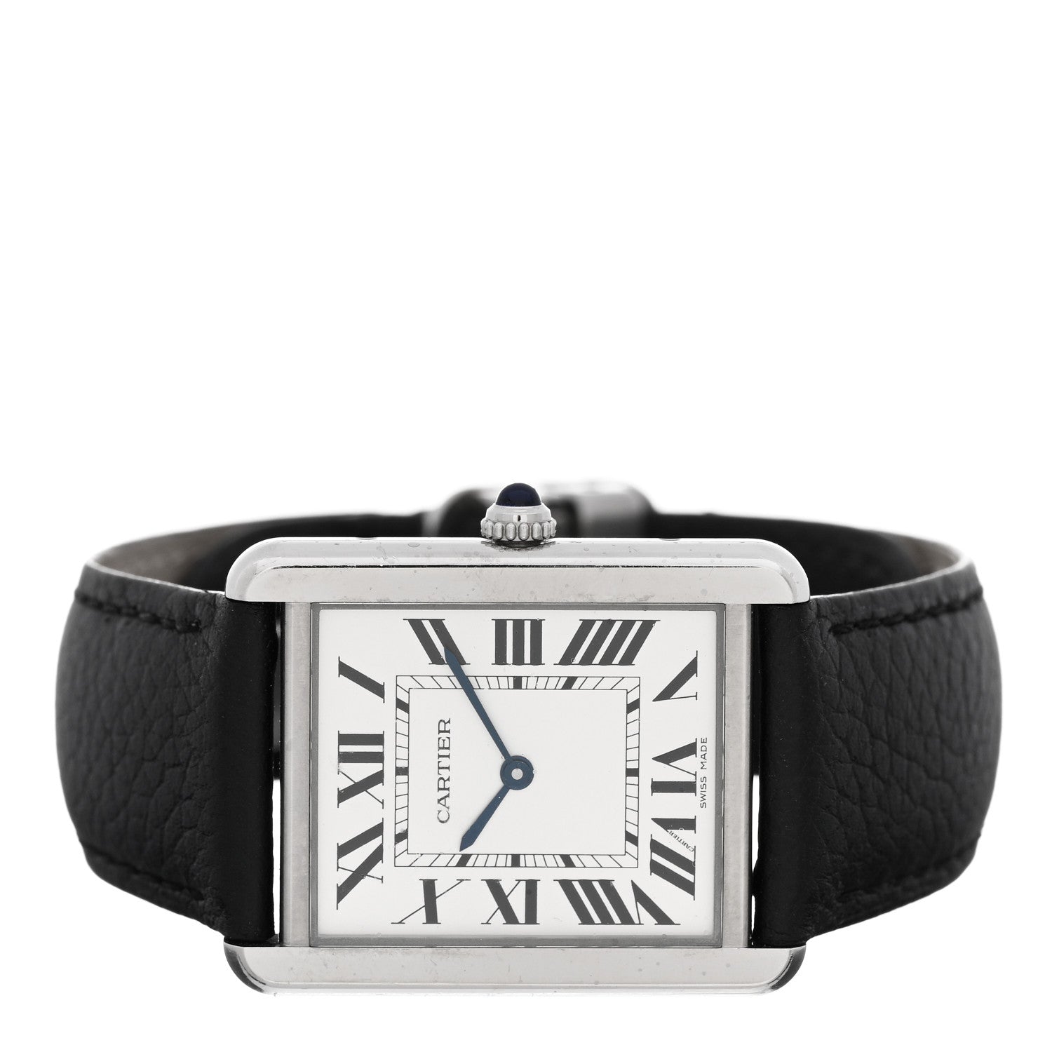Cartier Stainless Steel Calfskin 27mm Tank Solo Quartz Watch 2 of 4