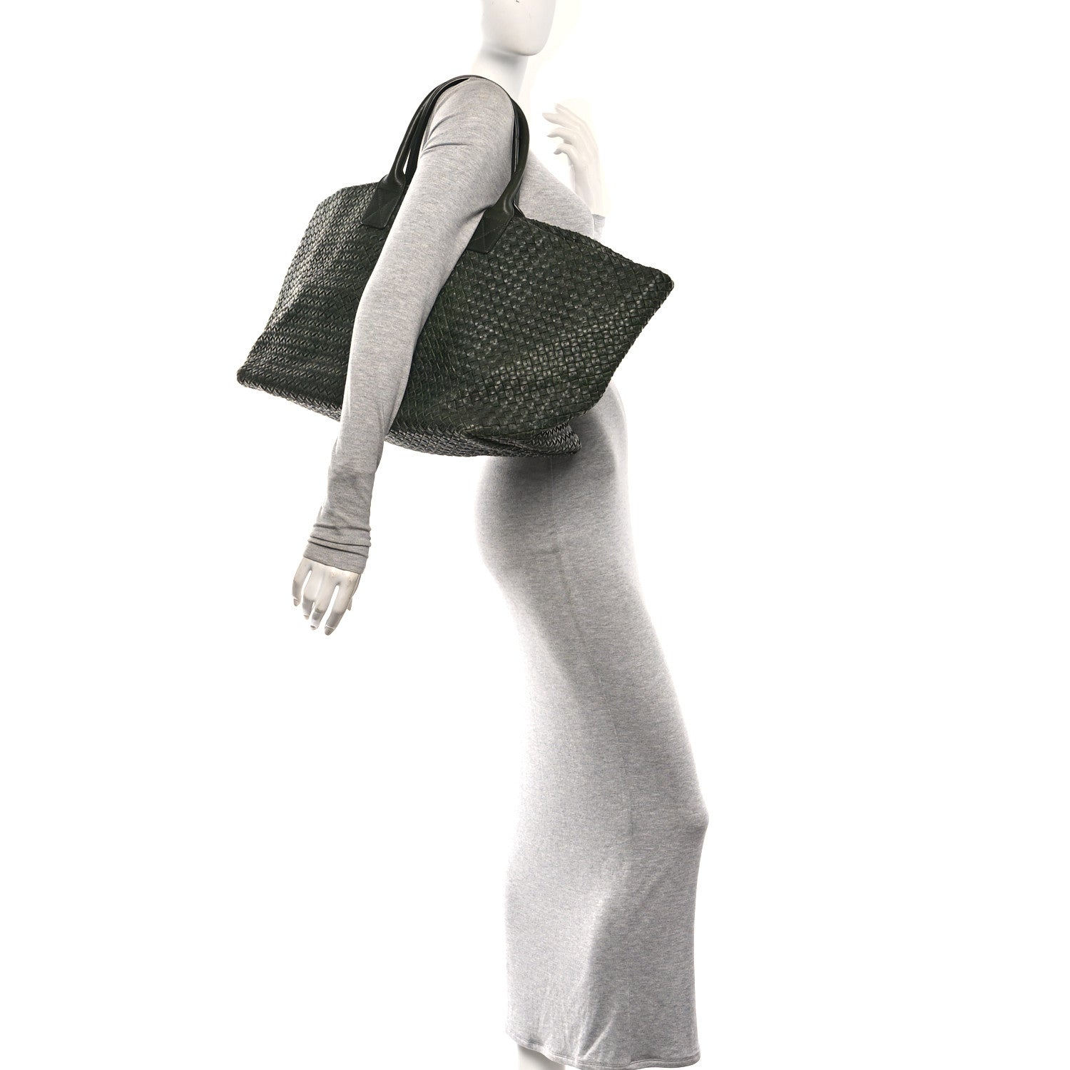 Bottega Veneta Intrecciato Large Cabat Green 2 of 9