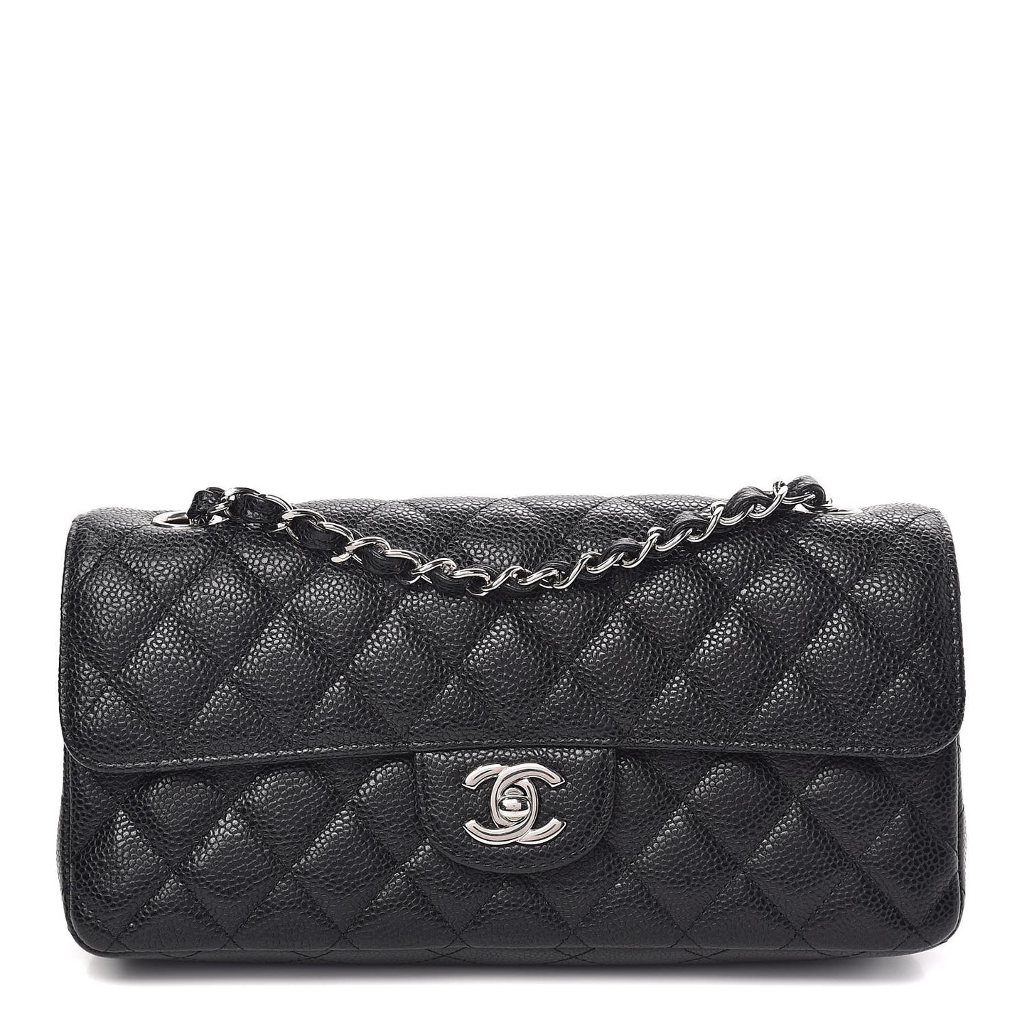 Caviar Quilted East West Flap Black