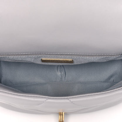 Chanel Lambskin Quilted Medium Chanel 19 Flap Grey 7 of 13