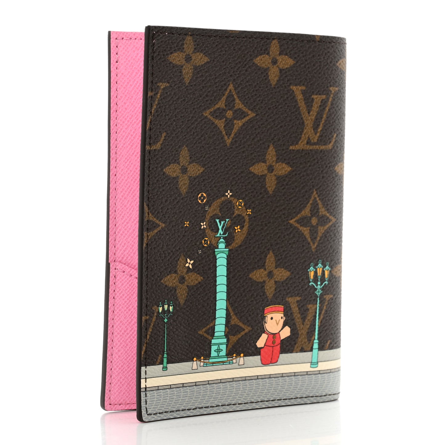 Monogram 2022 Christmas Animation Paris Passport Cover Pink