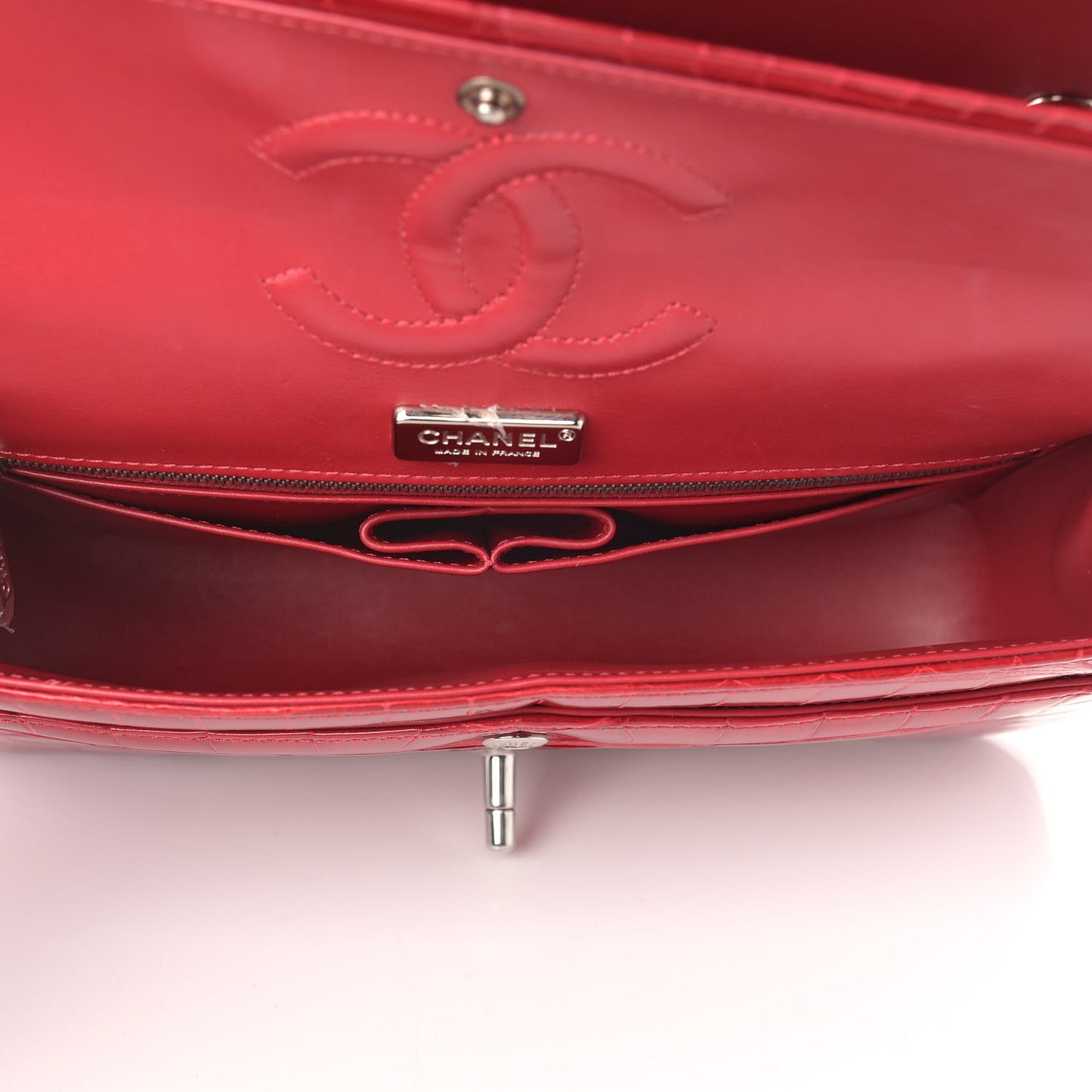 Alligator Medium Double Flap Red