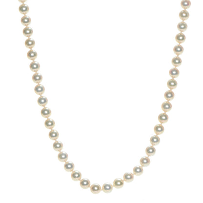 Mikimoto 18K White Gold Pearl 6mm Strand Akoya Necklace 16 1 of 6