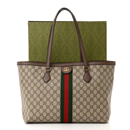 Gucci GG Supreme Monogram Medium Ophidia Shopping Tote Brown 13 of 13