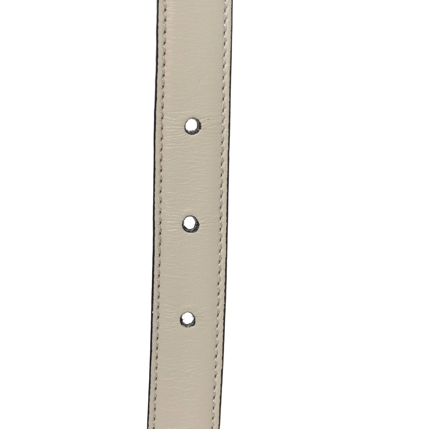 Gucci Plutone Calfskin Crystal Embellished Logo 20mm Belt 85 34 White 5 of 5