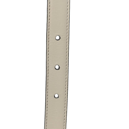 Gucci Plutone Calfskin Crystal Embellished Logo 20mm Belt 85 34 White 5 of 5