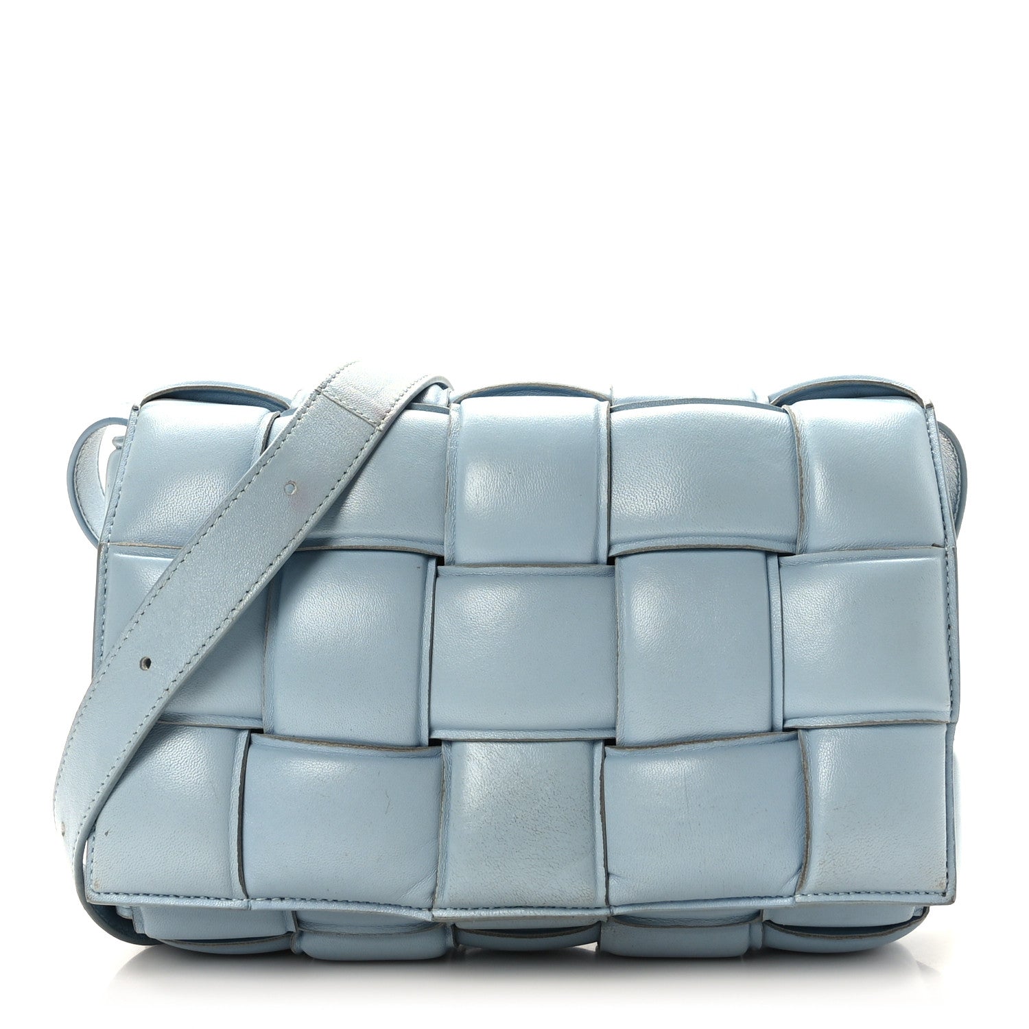 Bottega Veneta Nappa Maxi Intreccio Padded Cassette Crossbody Bag Ice 1 of 9