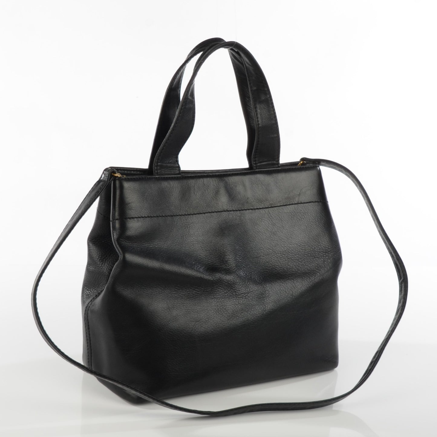 Calfskin Shopping Tote Black