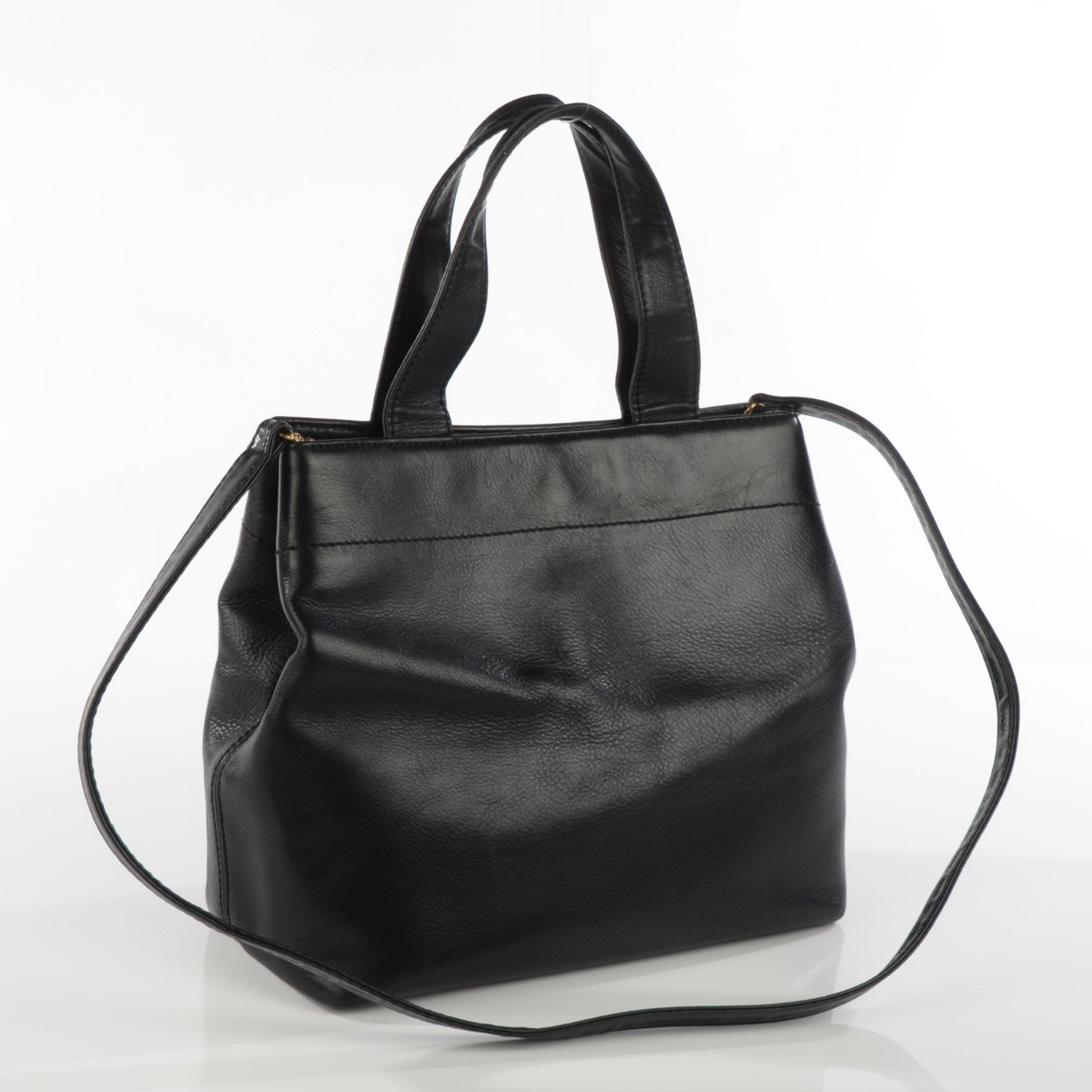 Chanel Calfskin Shopping Tote Black 6 of 12