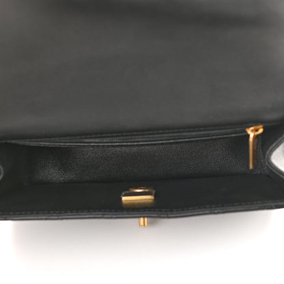 Chanel Lambskin Quilted Mini Top Handle Rectangular Flap Black 5 of 9