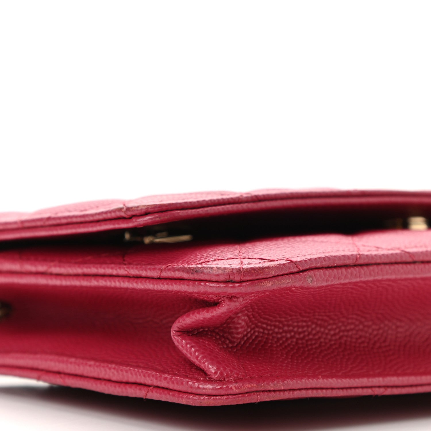 Chanel Caviar Quilted Wallet On Chain WOC Dark Pink 9 of 11
