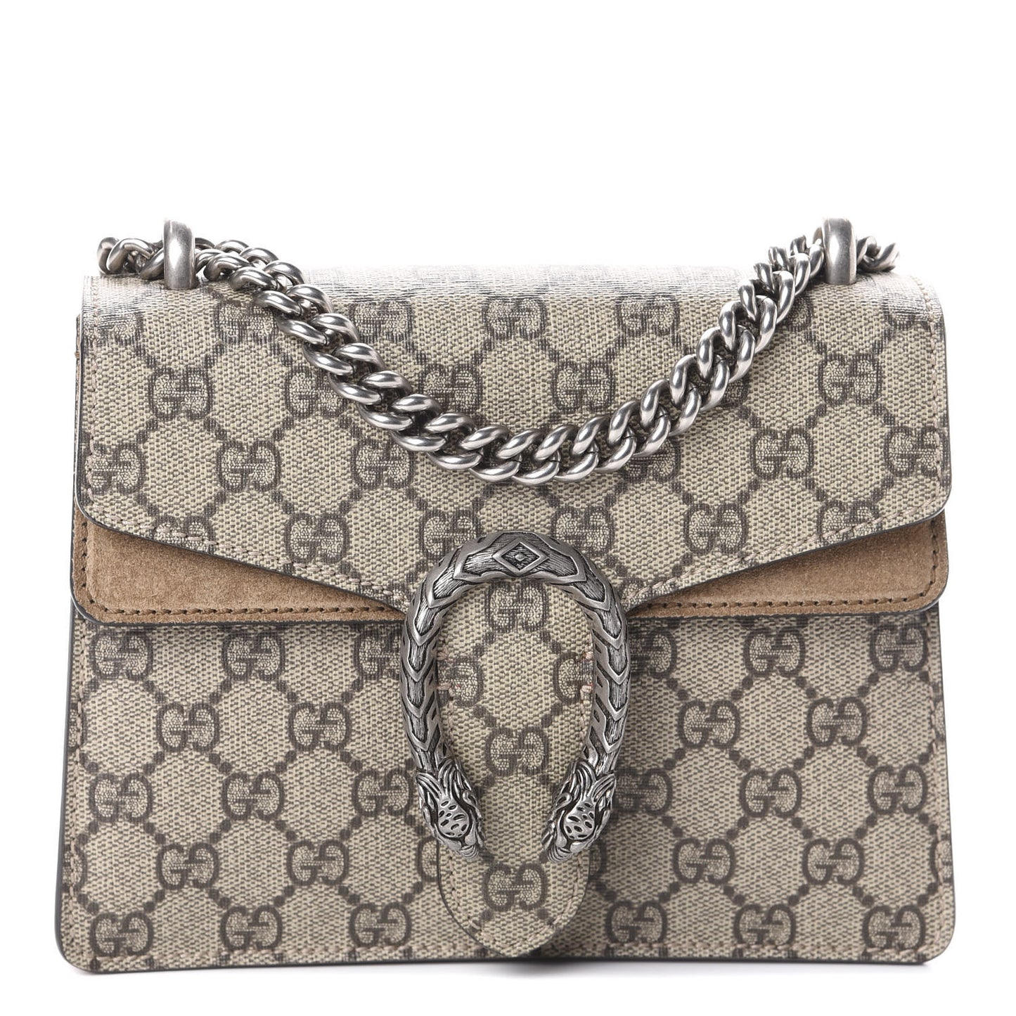 GG Supreme Monogram Mini Dionysus Shoulder Bag Taupe