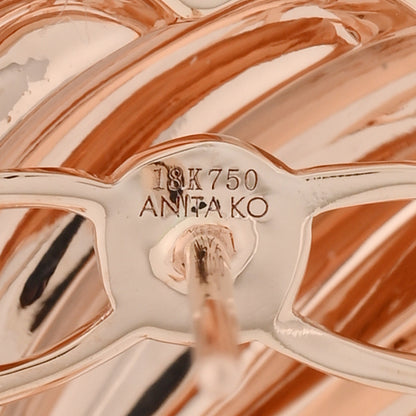 Anita Ko 18K Rose Gold Croissant Earrings 4 of 5
