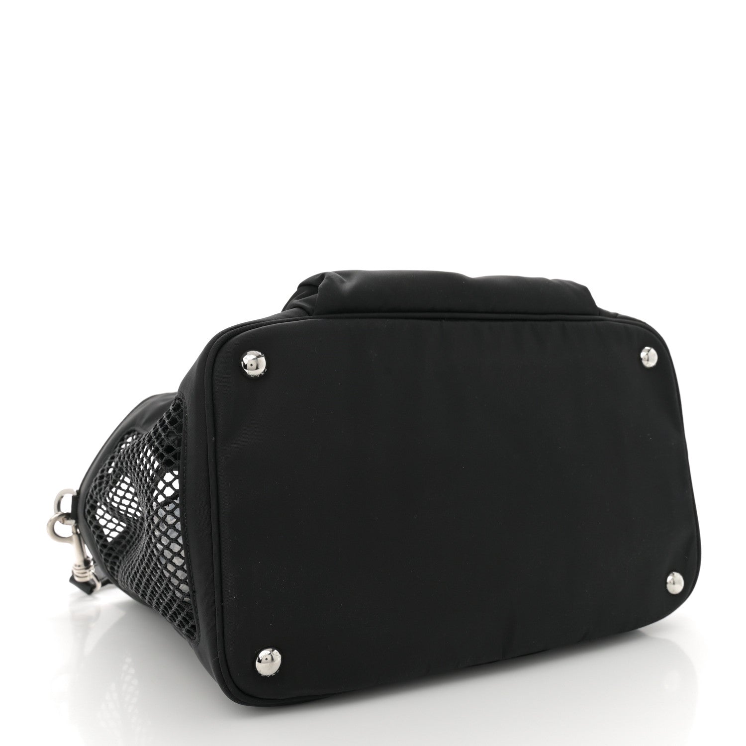 Prada Re-Nylon Saffiano Pet Bag Black 5 of 10