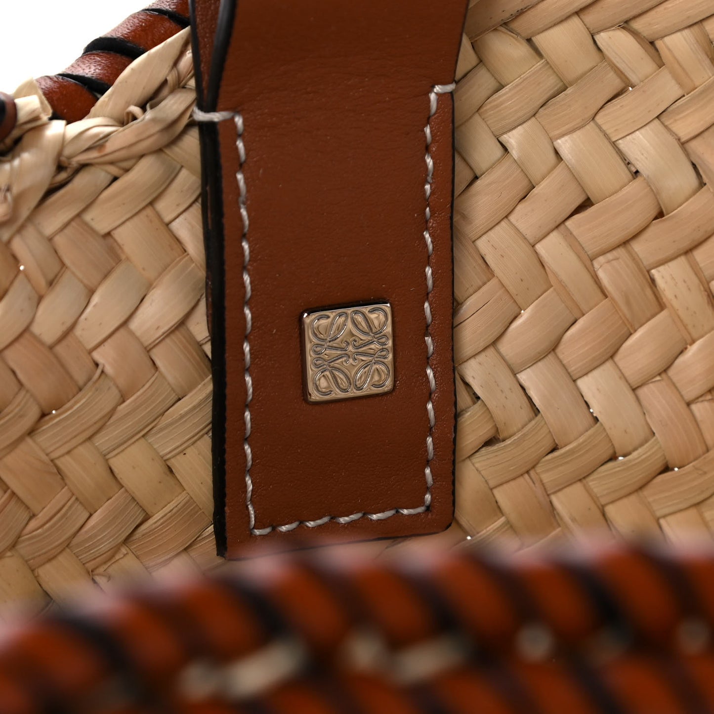 Raffia Small Basket Tote Bag Natural Tan