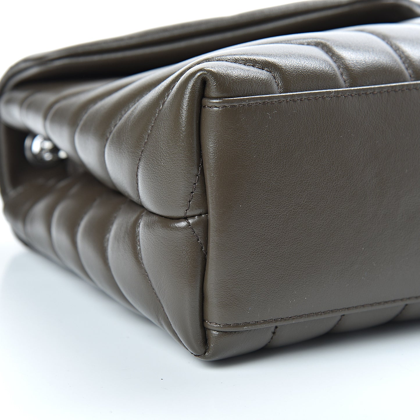 Calfskin Y Quilted Monogram Small Loulou Chain Satchel Faggio