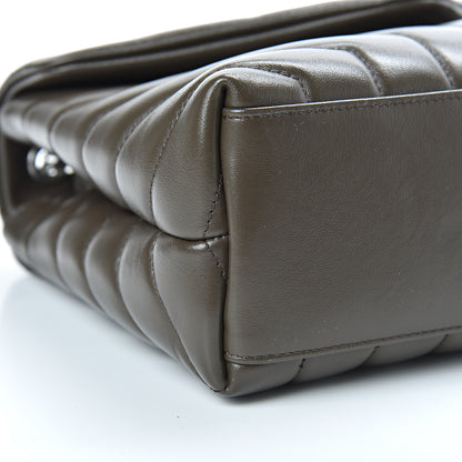 Saint Laurent Calfskin Y Quilted Monogram Small Loulou Chain Satchel Faggio 10 of 13
