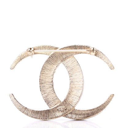 Chanel Baguette Crystal Dubai CC Brooch Gold 2 of 3