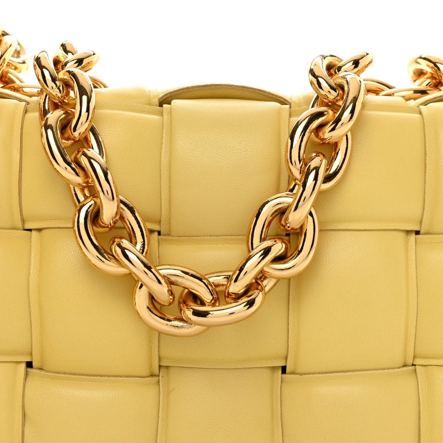 Bottega Veneta Lambskin Maxi Intreccio Padded Chain Cassette Crossbody Bag Corn 3 of 11