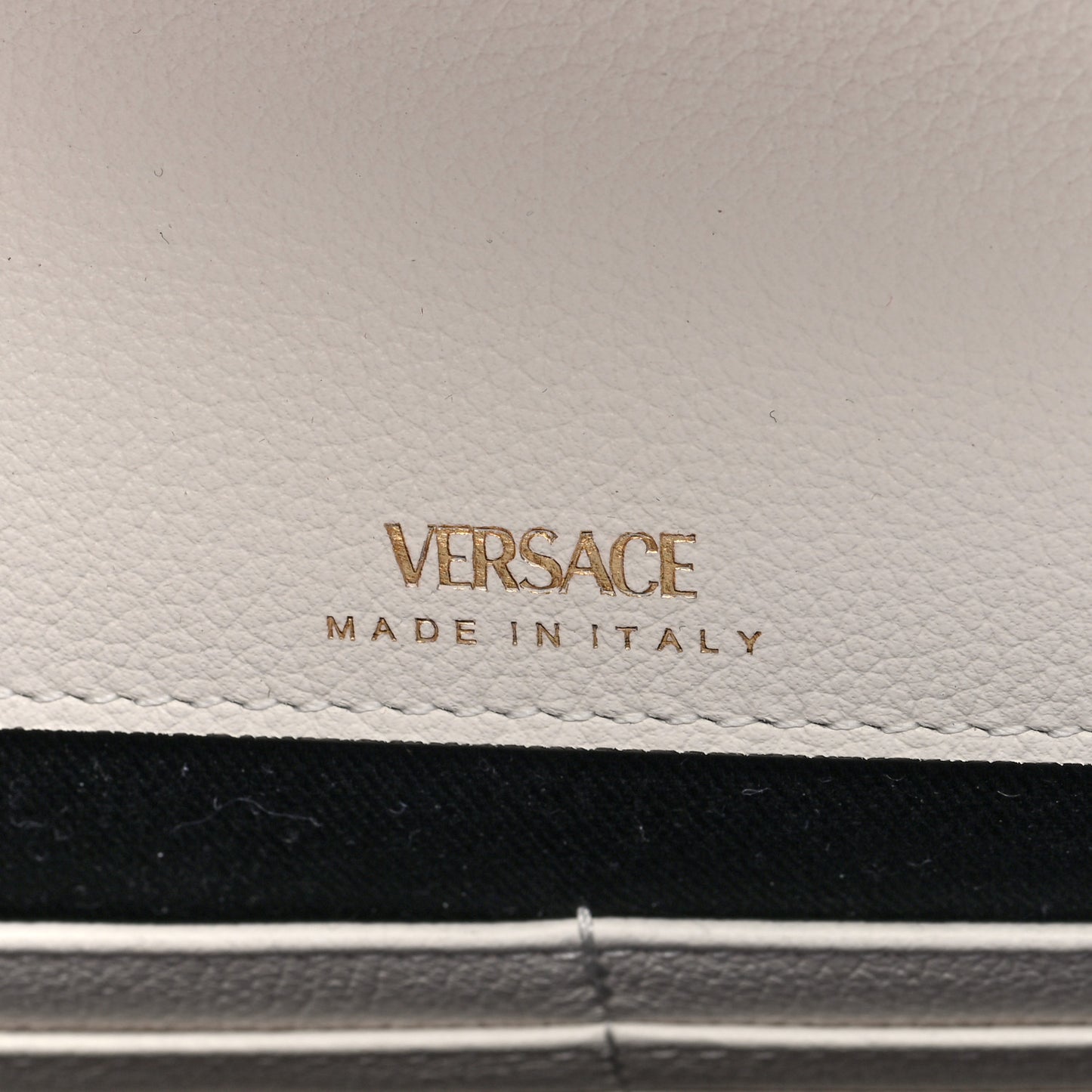 Grained Calfskin La Medusa Crossbody Bag White