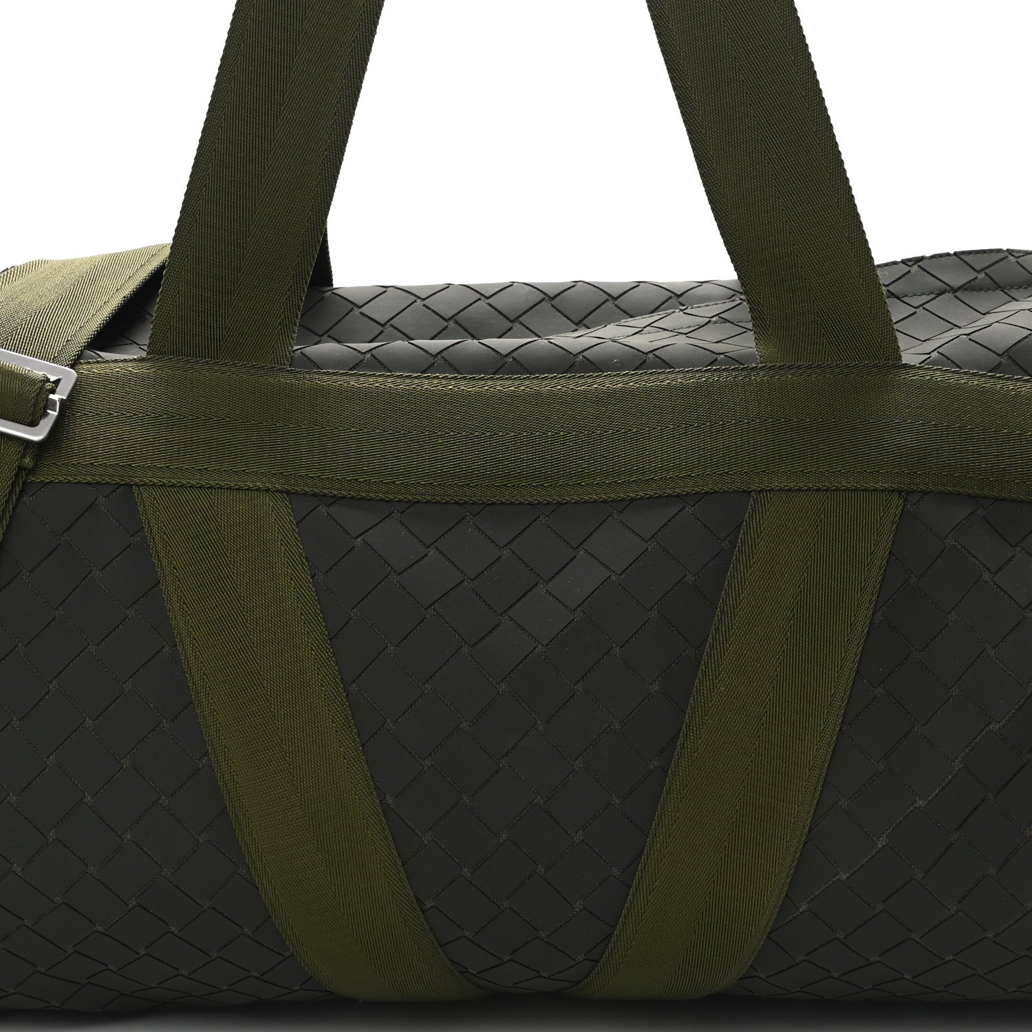 Bottega Veneta Intrecciato Rubber Canvas Duffle Bag Camping 5 of 9