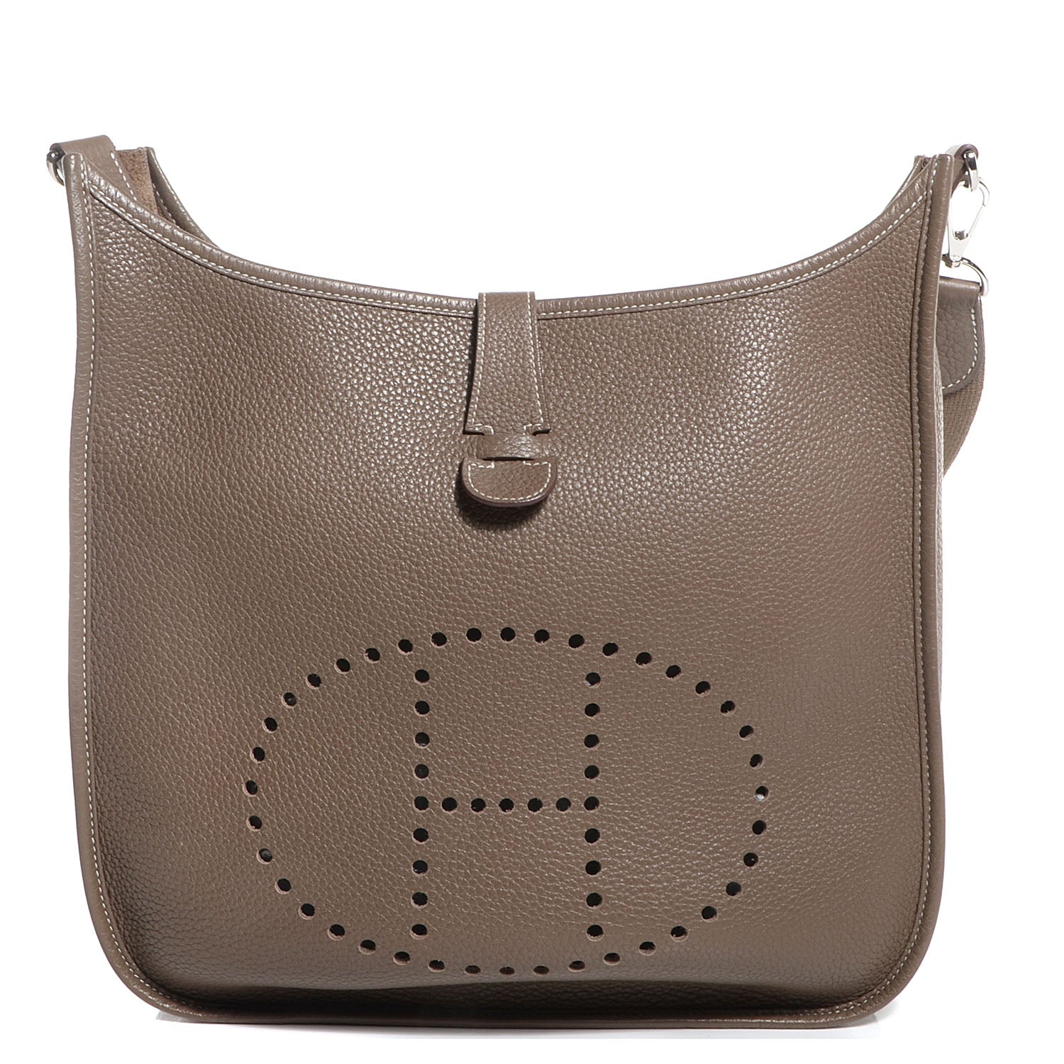 Hermes Taurillon Clemence Evelyne III GM Etoupe 1 of 17